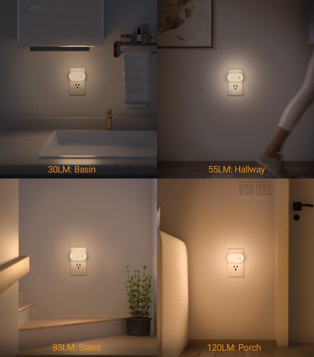 Plug-In Motion Sensor Night Light A5117