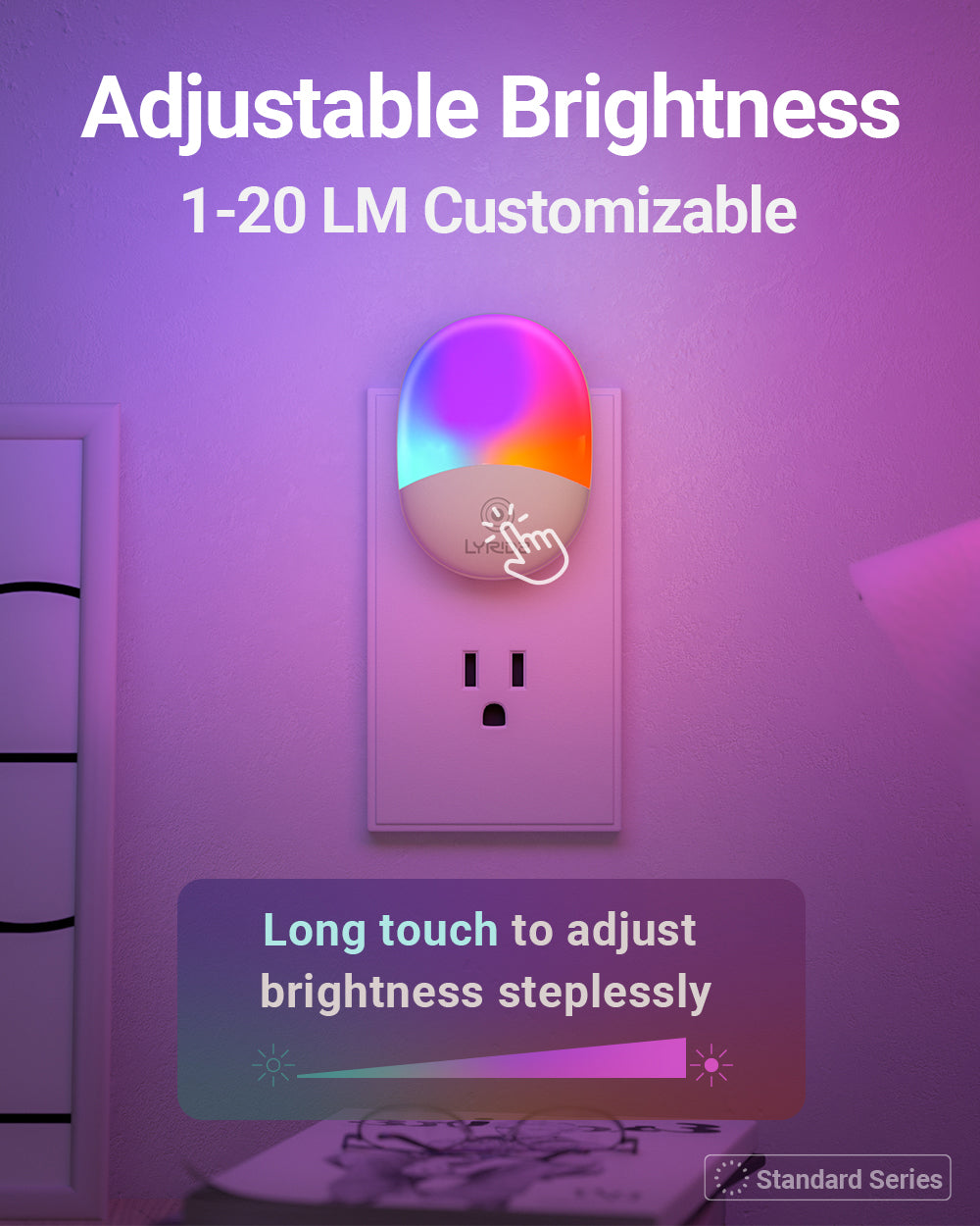 Plug-In RGB Light Sensor Night Light A5119