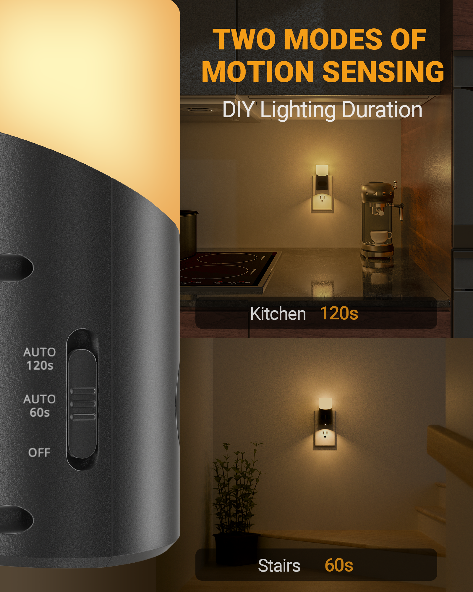Plug-In Motion Sensor Night Light A5103