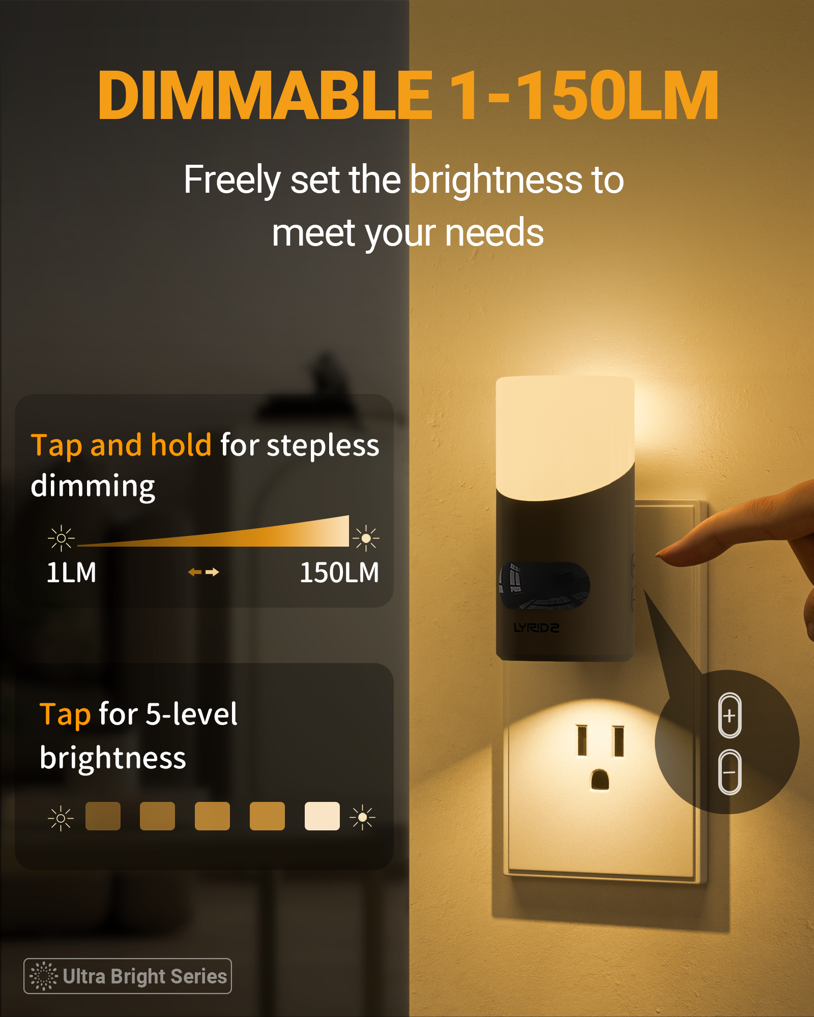 Plug-In Motion Sensor Night Light A5103