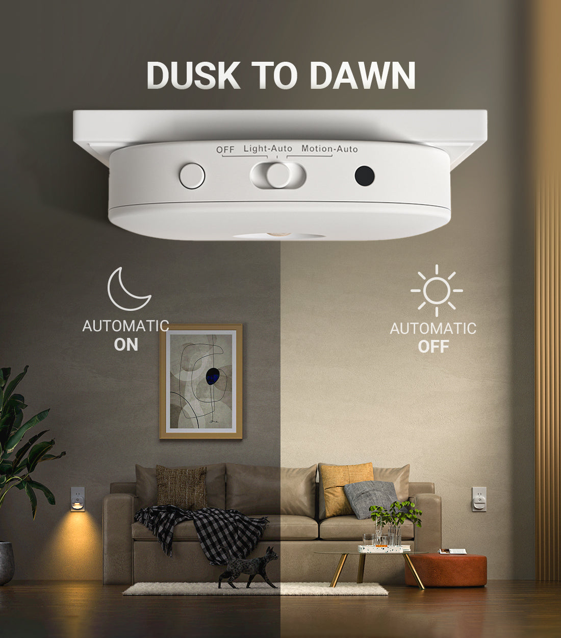 Plug-In Motion Sensor Night Light A5101