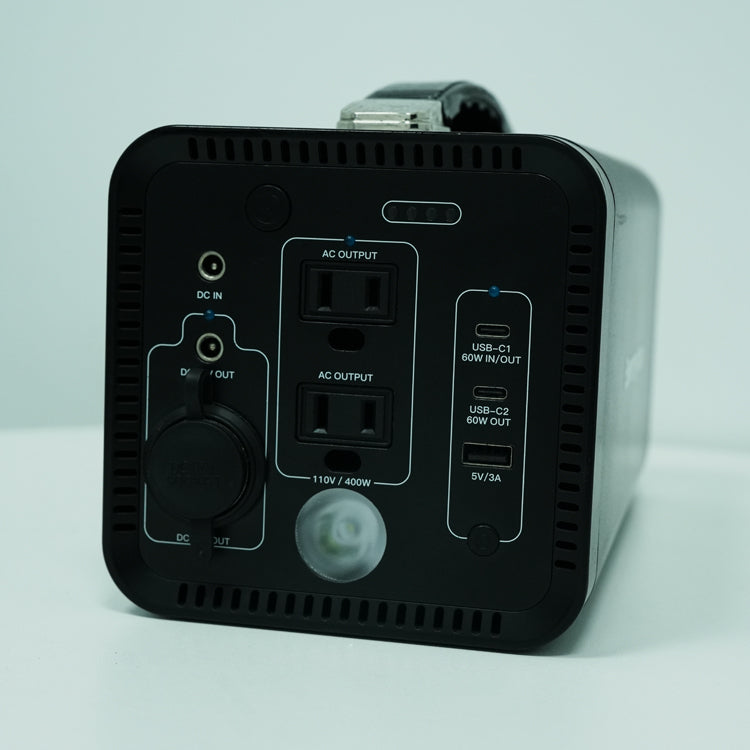 EnergyCan Power Station, 200Wh, 300W output, designed for outdoor use