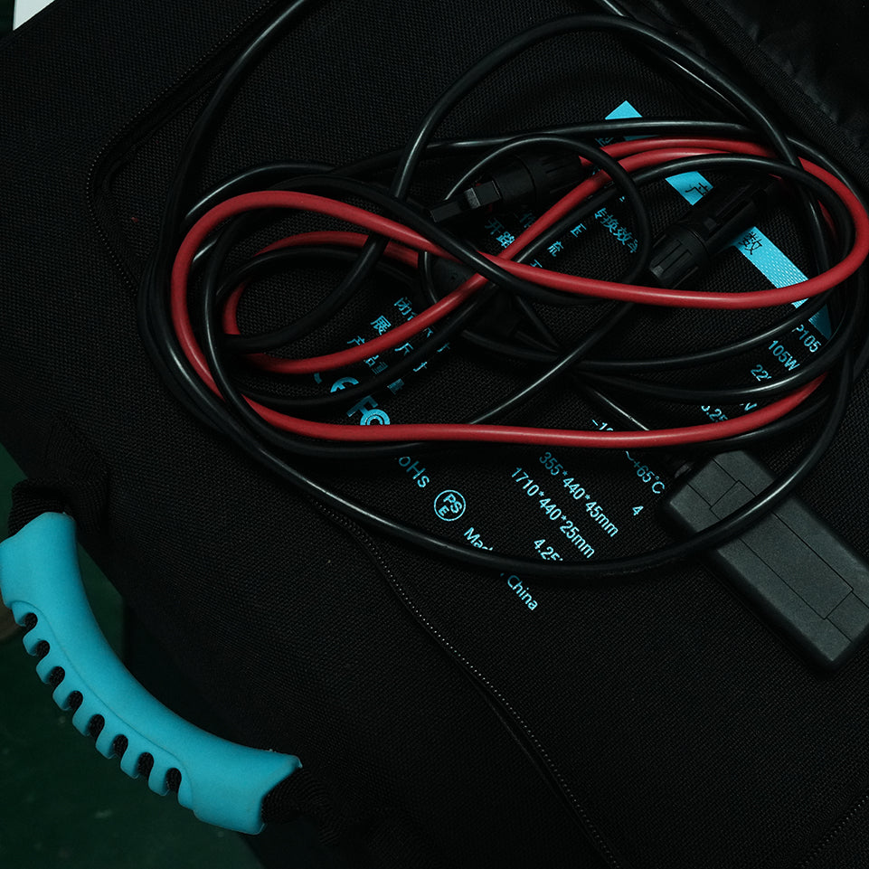 EnergyKeeper 100Watt Foldable Solar Panel, Complete with Adjustable Kickstand