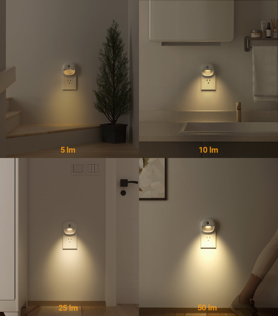 Plug-In Motion Sensor Night Light A5101