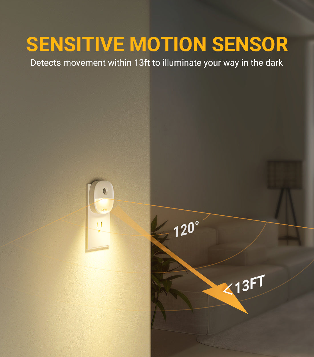 Plug-In Motion Sensor Night Light A5101